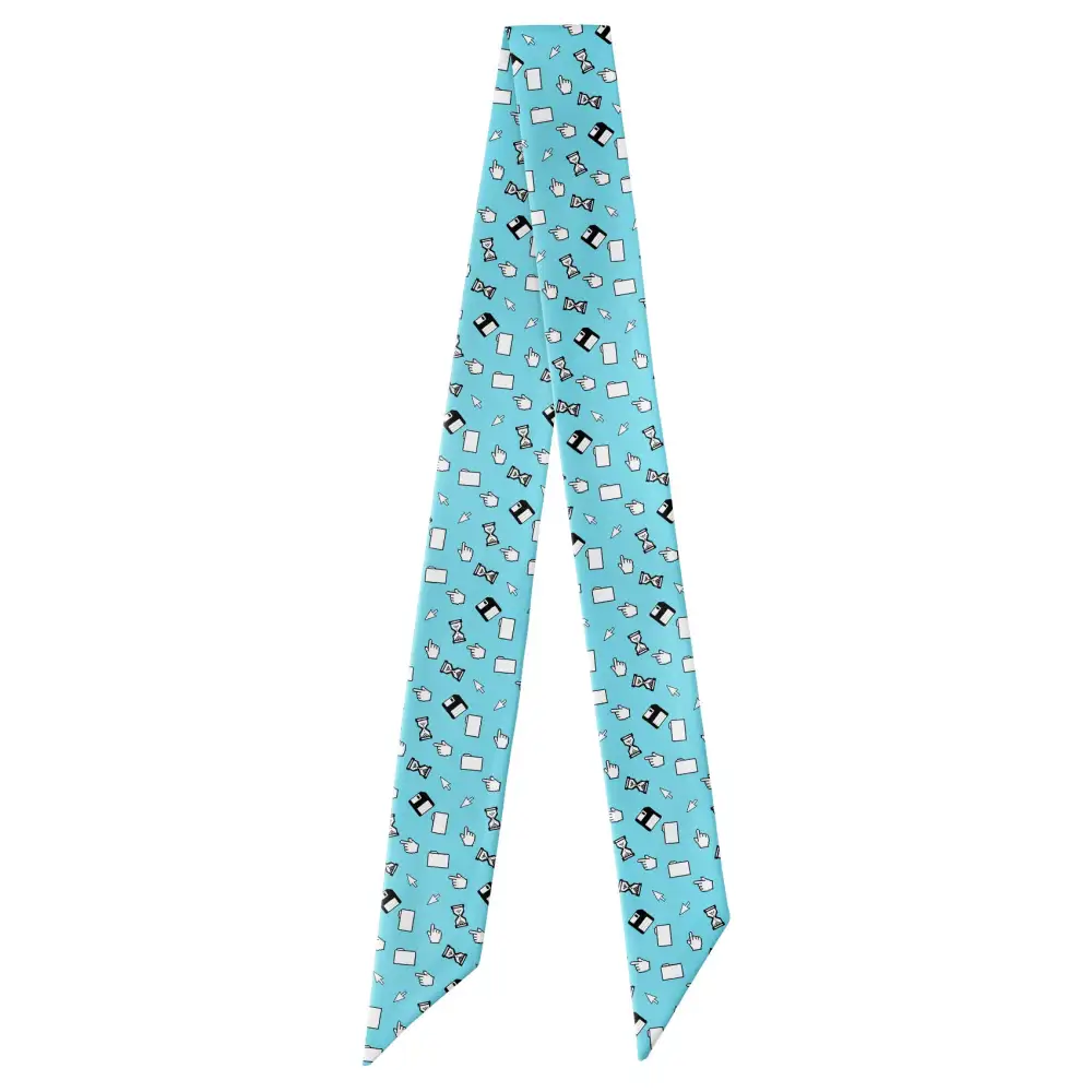 Computer Blues Design Hair Scarf