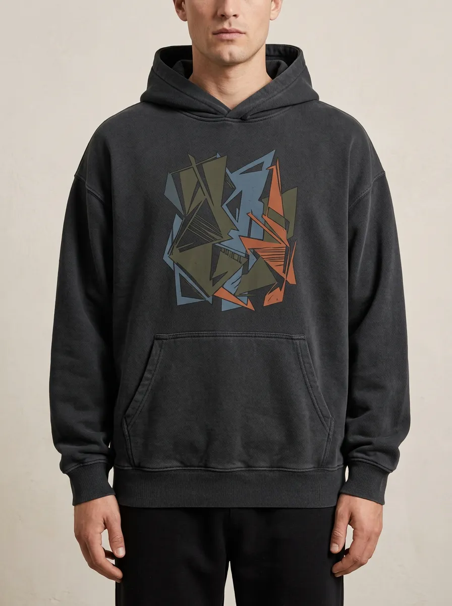 Men's Geometric Graphic Hoodie