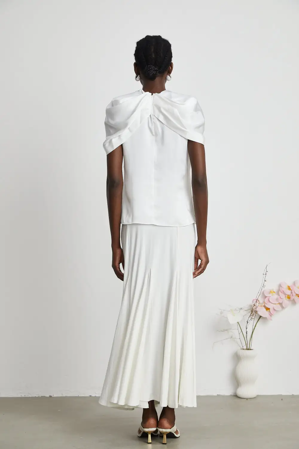 Pleated High Rise Skirt