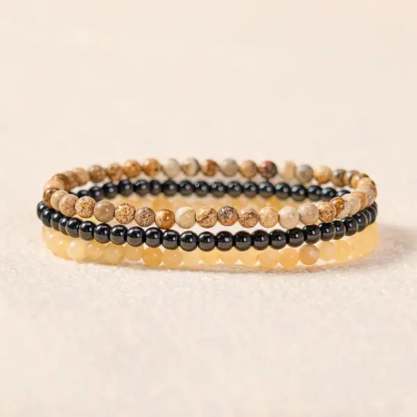 Clear Mental Path Picture Jasper Bracelet