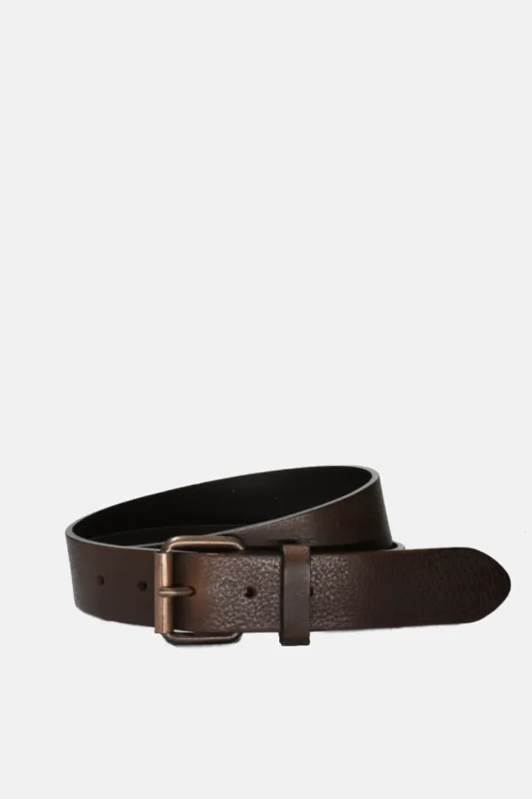 Smooth Leather Buckle Belt