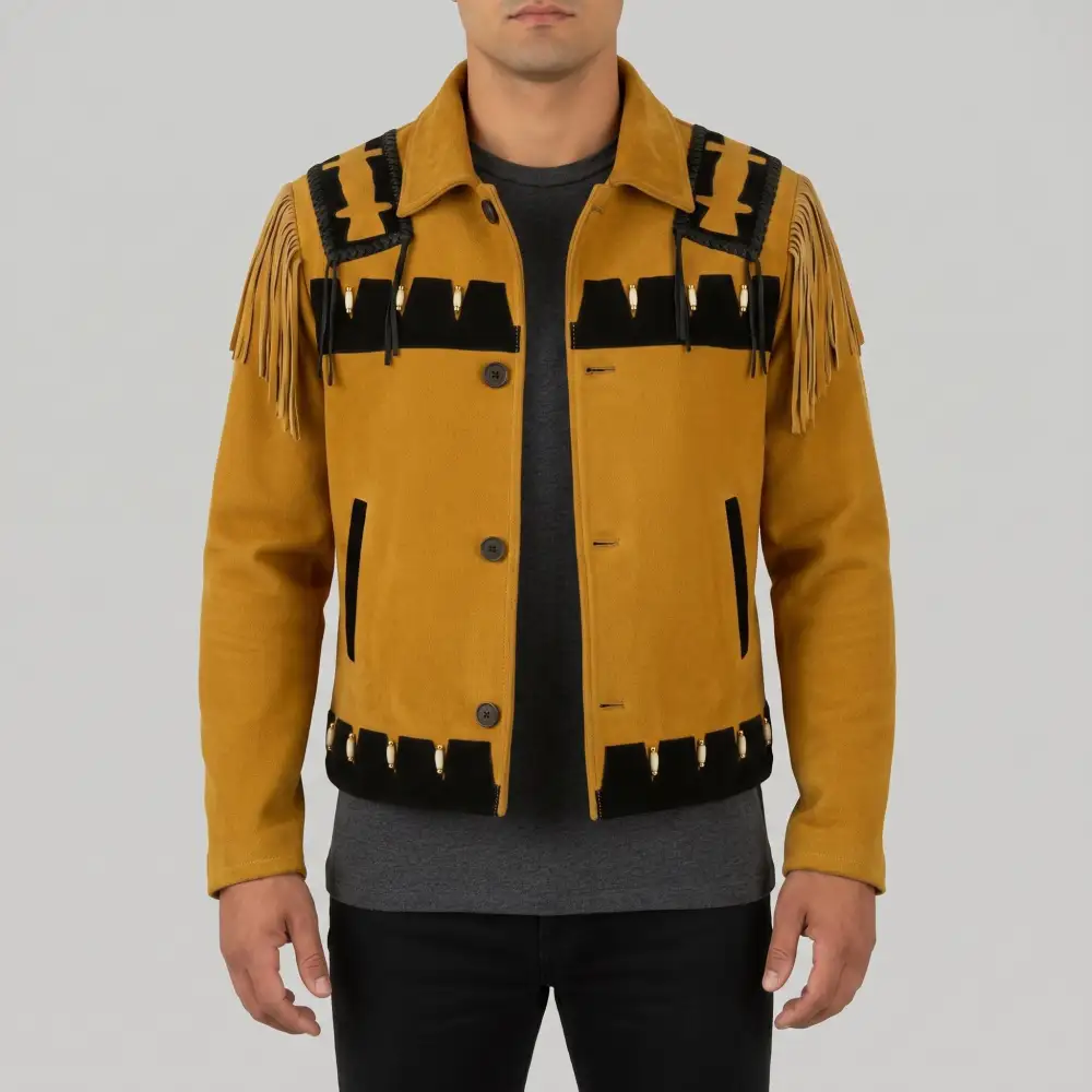 Modern Suede Biker Trucker Western Jacket