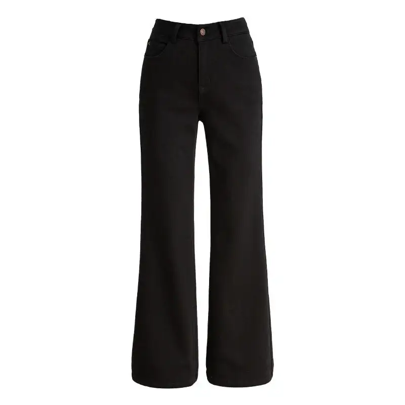 Classic Fleece Lined High Waist Flared Jeans