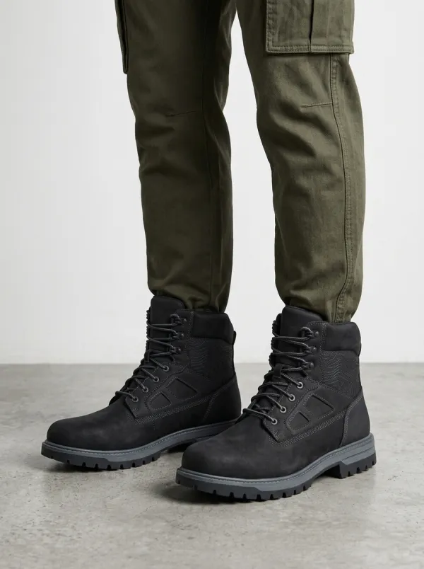 Unisex Everyday Outdoor Hiking Topographic Pattern Print Work Boots