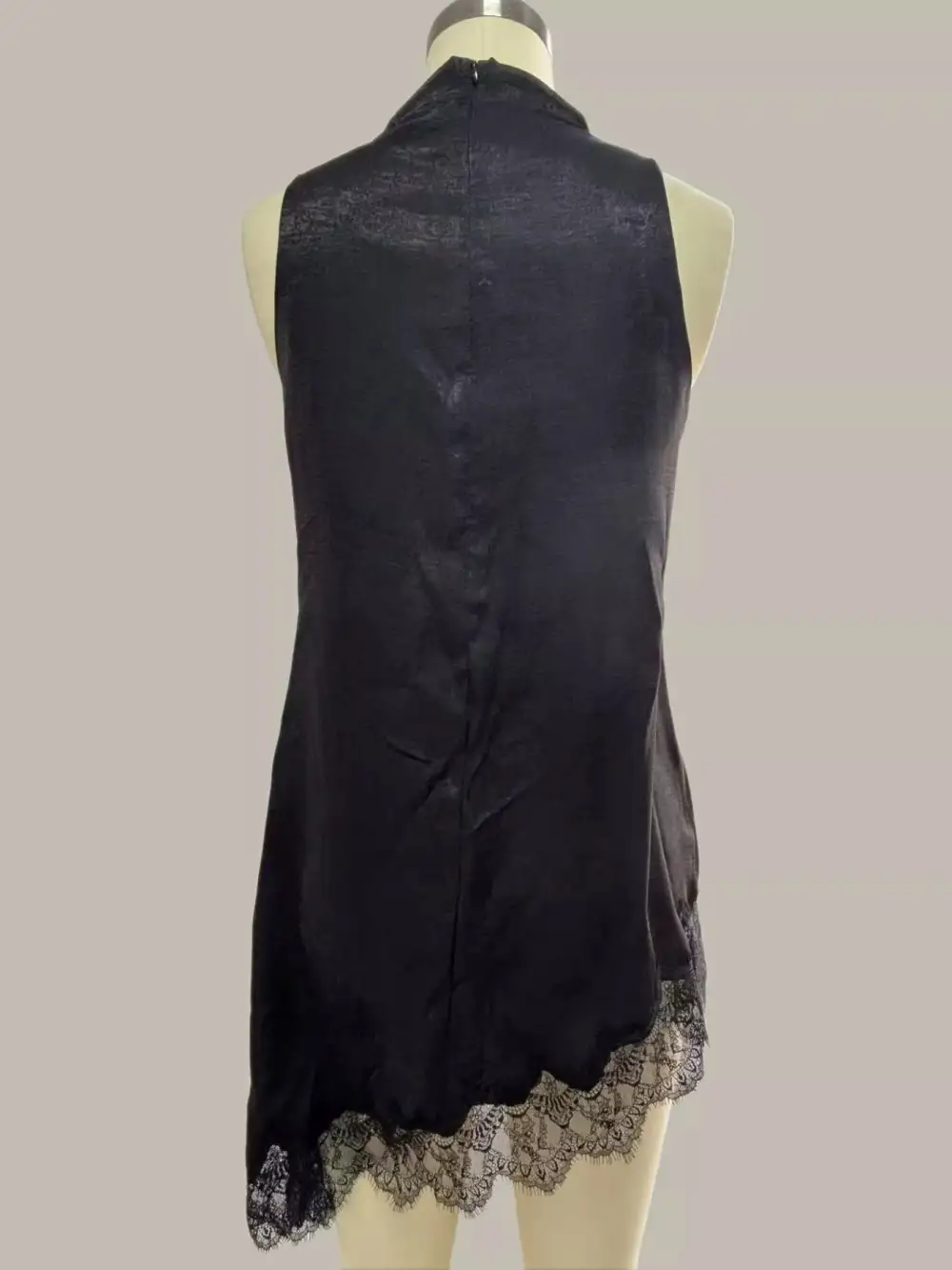 High Neck Lace Trim Cami