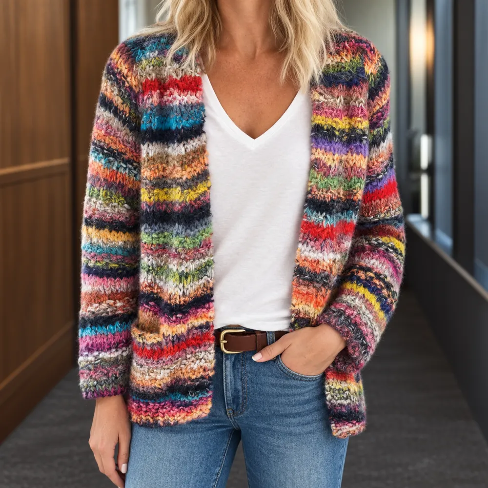 Striped Cotton Cardigan