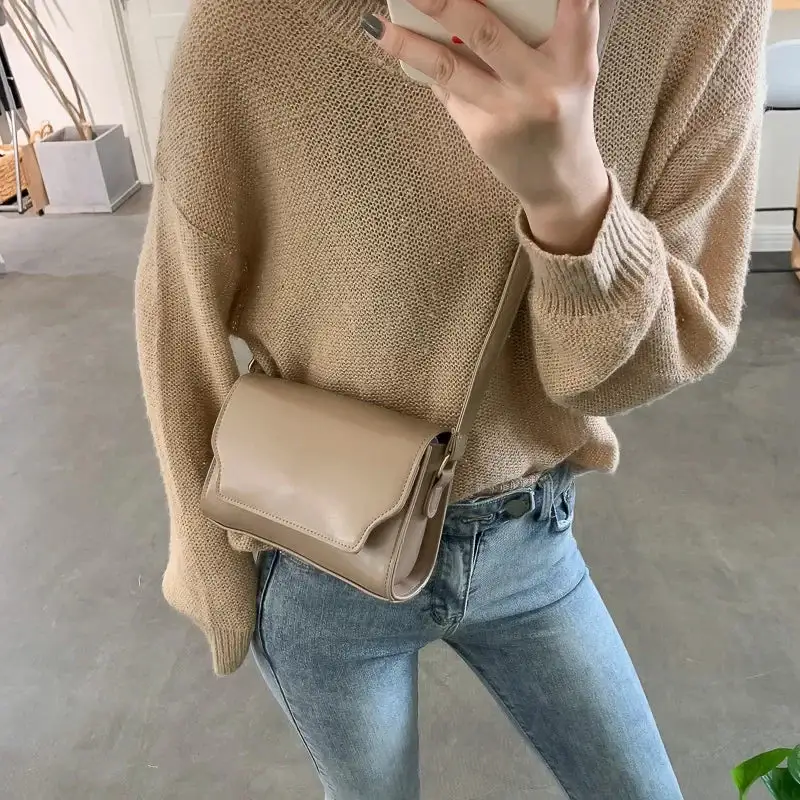 Refined Leather: Mini Leather Messenger Bag