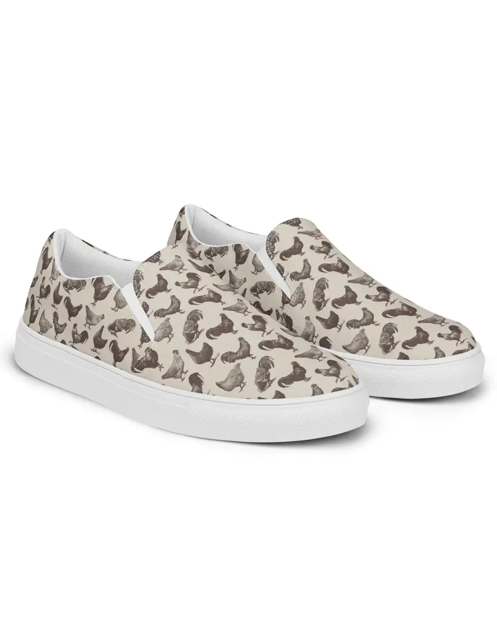 Henhouse Print Slip On Shoes