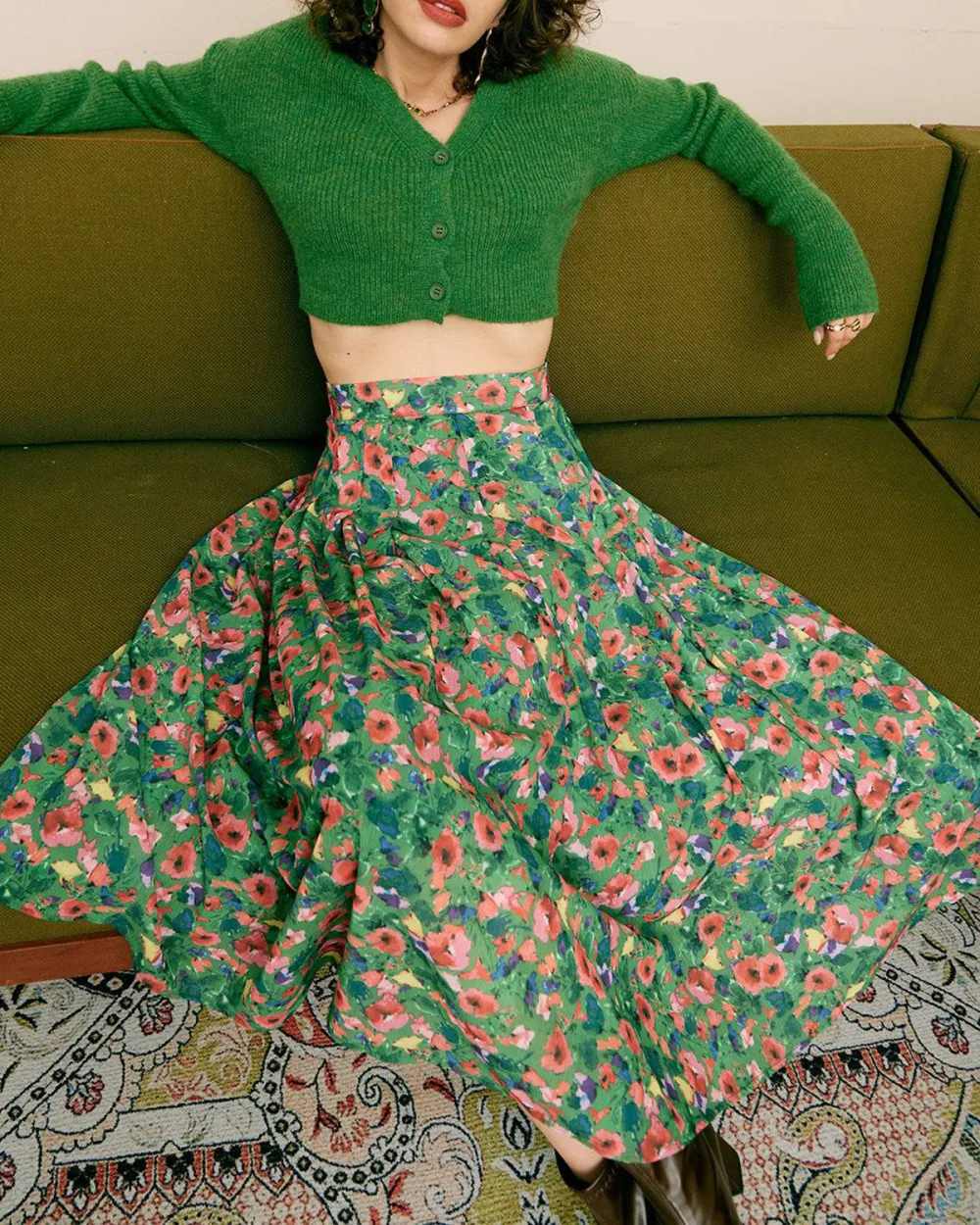 A-Line Mid Length Skirt
