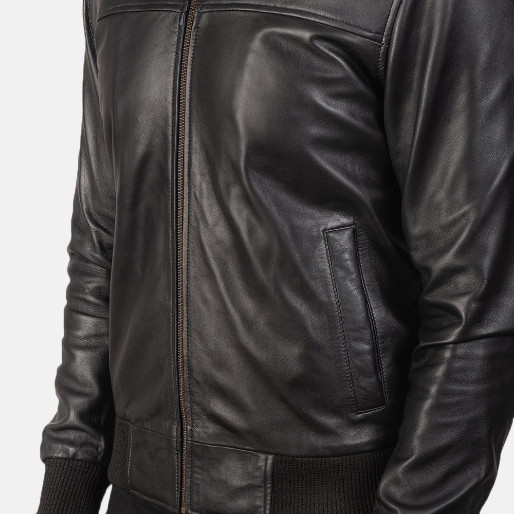 Men's Modern Bomber Leather Jacket