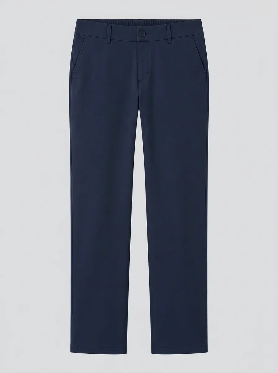 Women's Refined Casual Mid-Rise High-Stretch Straight-Leg Pants