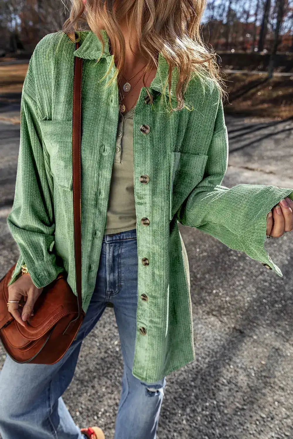 Everyday Button Front Pocketed Casual Jacket