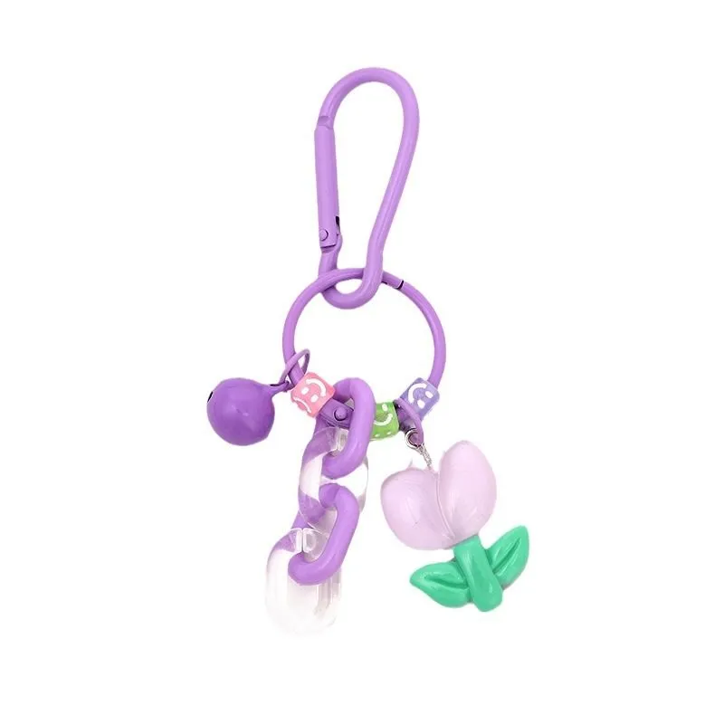 Resin Tulip Keychain Ins Style Bag Charm