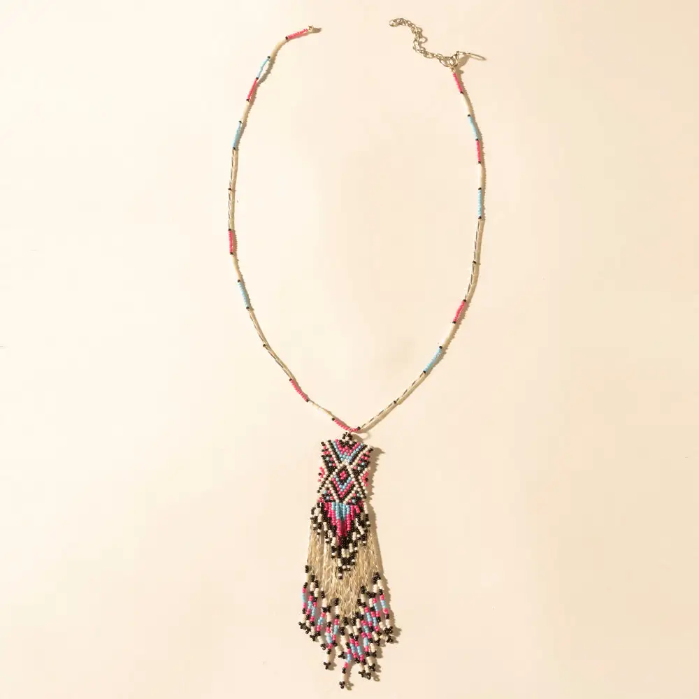 Beaded Detail Nature Inspired Necklace