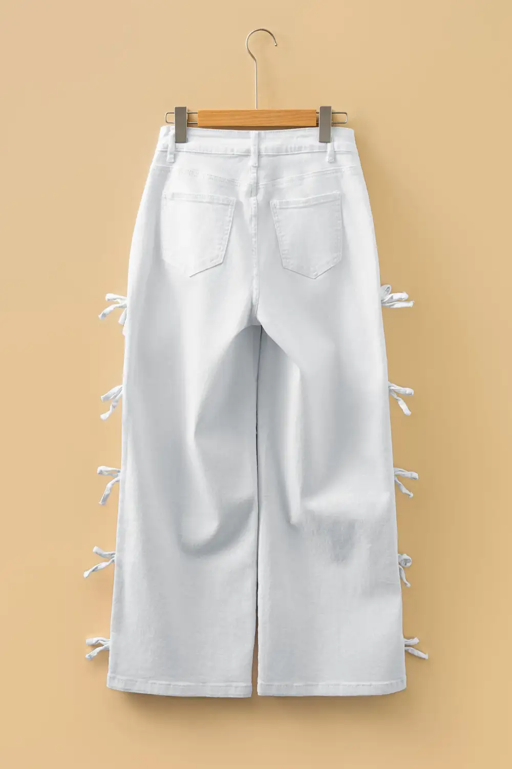 Ruched Polished Denim Jeans