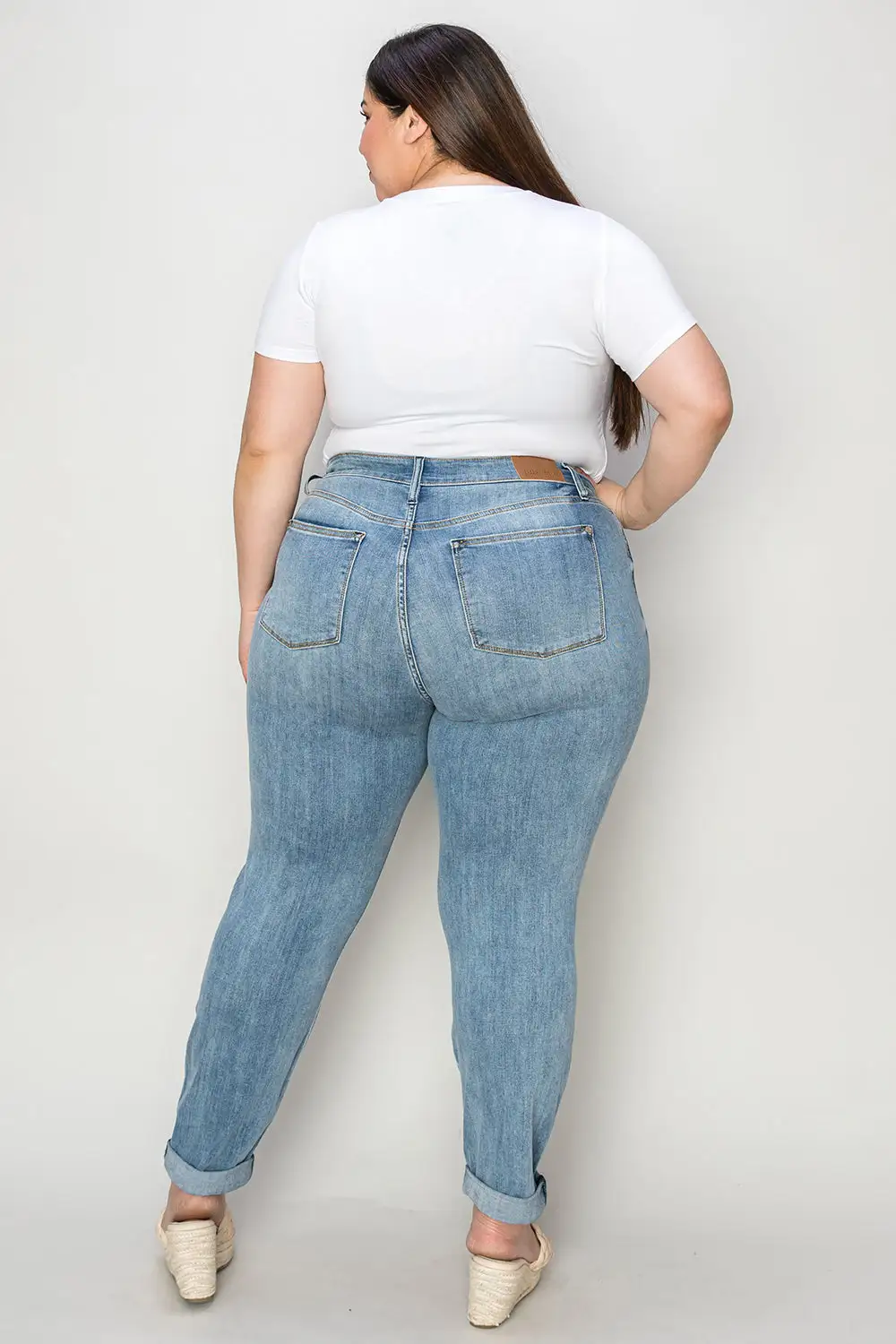 Clean Cuffed Denim Jeans