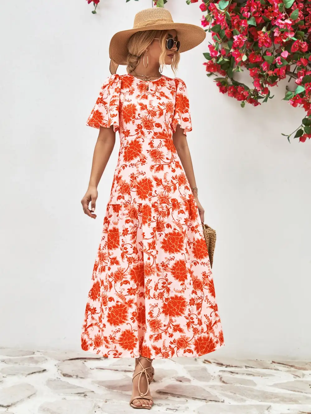 Tie Waist Tie Detail Dress