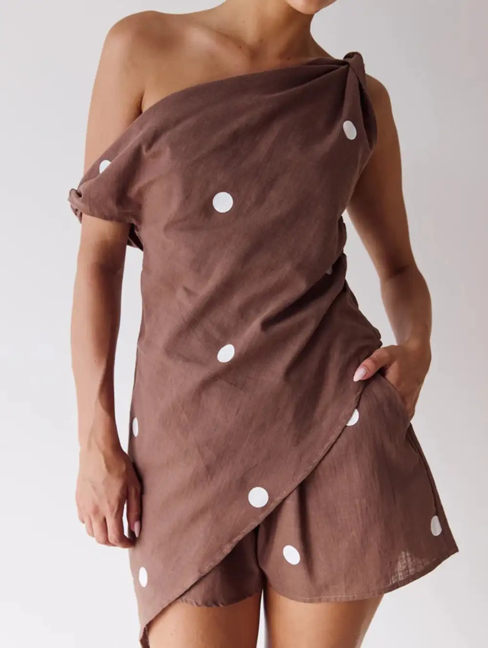 One Shoulder Top Set