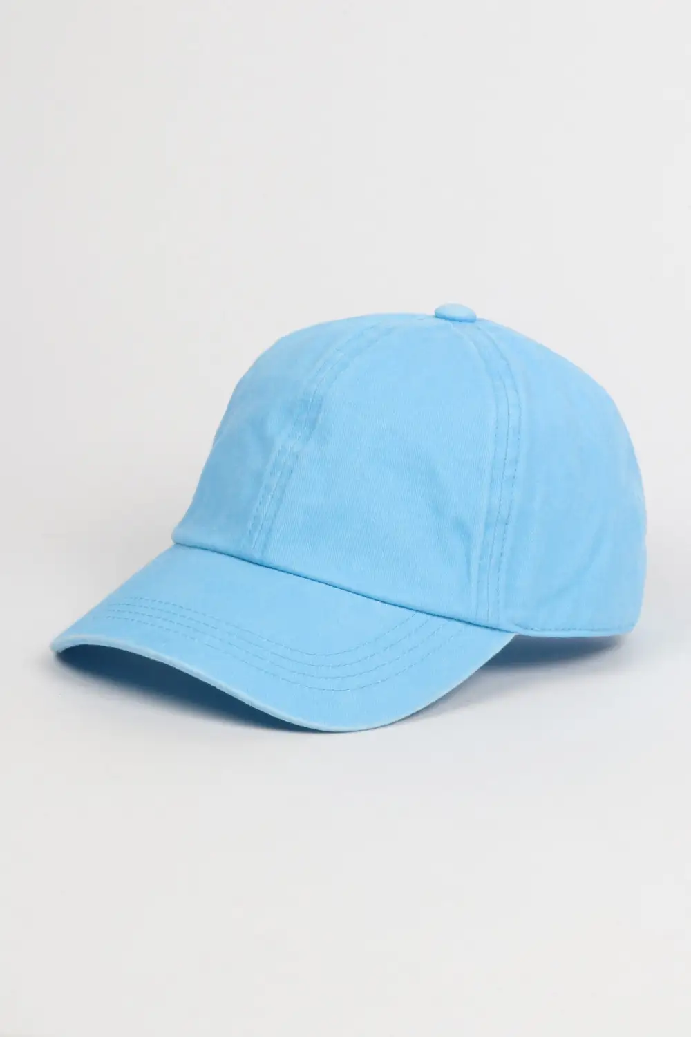 Six Panel Washed Denim Baseball Cap