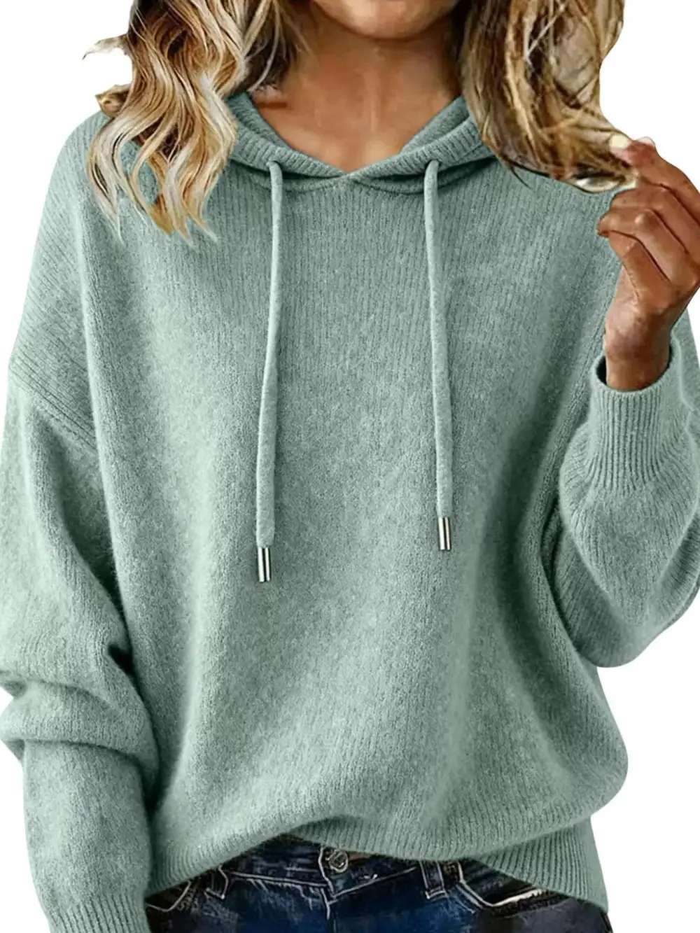 Versatile Drawstring Long Sleeve Sweater