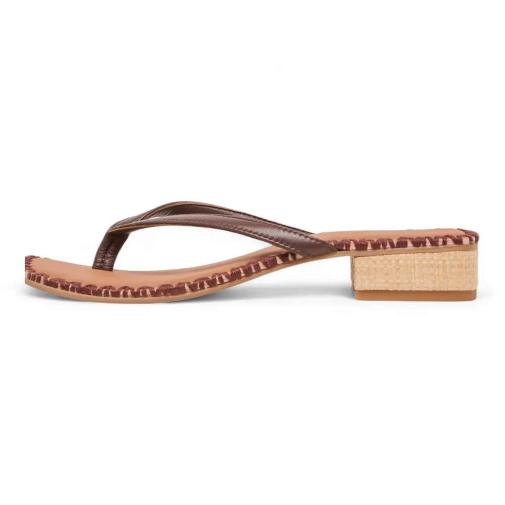 Barty Woven Block Heel Slip-On Sandals