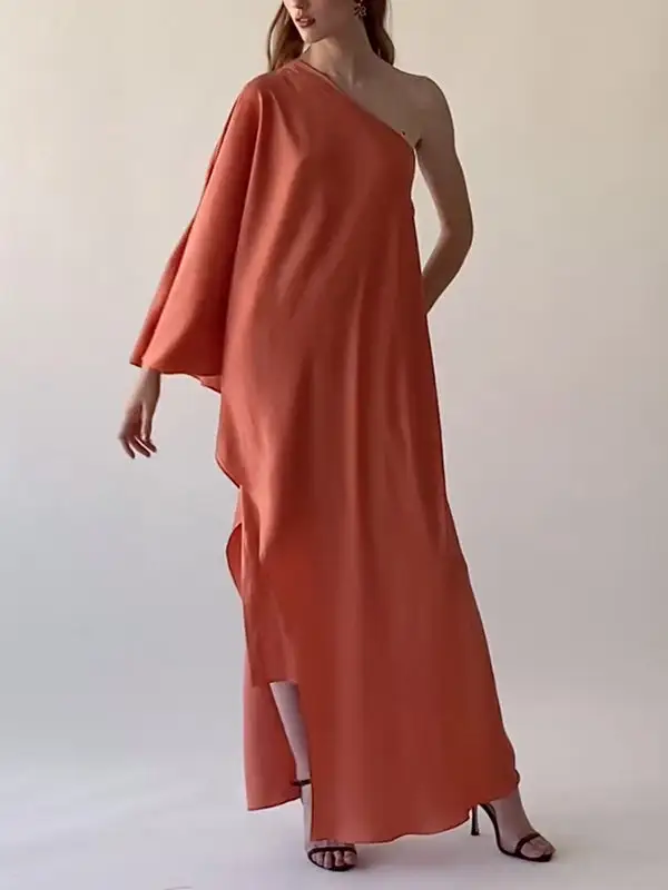 Loose Asymmetric Everyday Flowing Dress