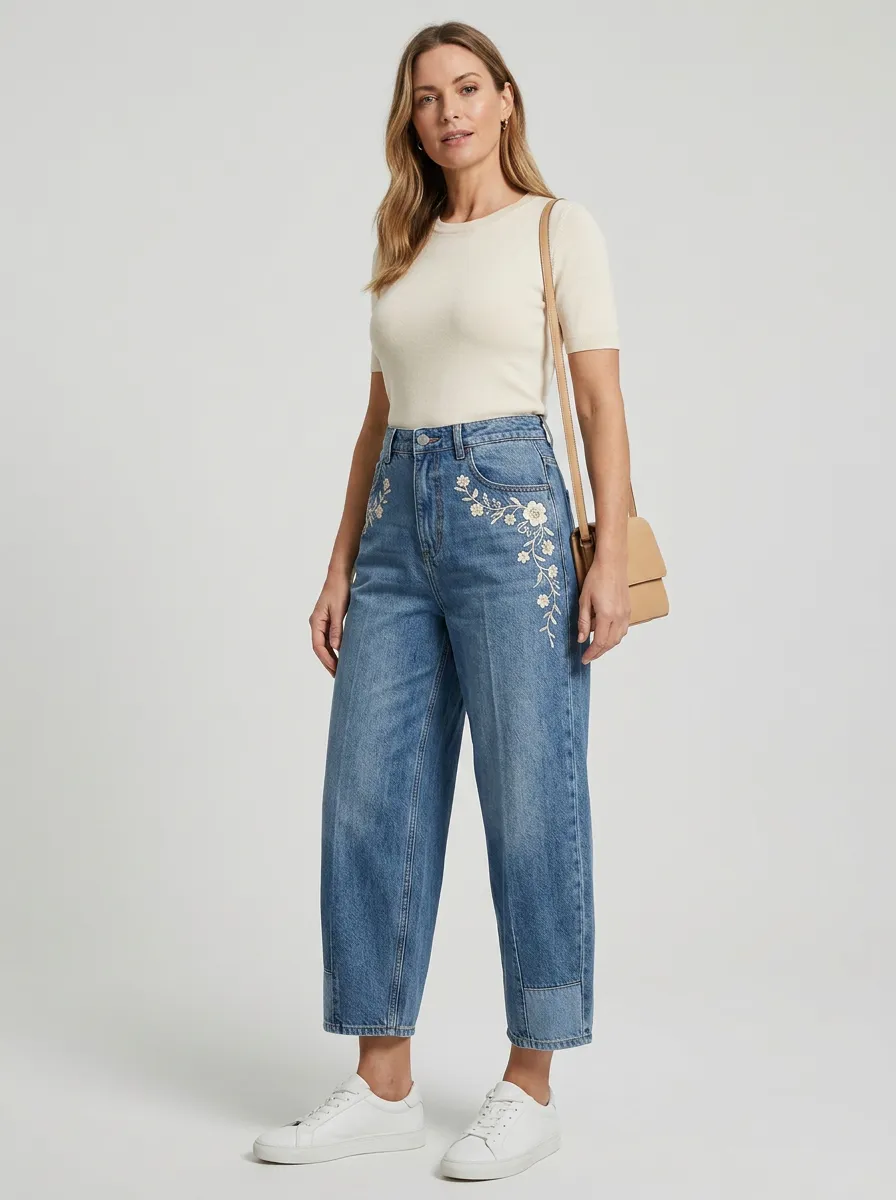 Women's Wide Leg Casual Denim Jeans
