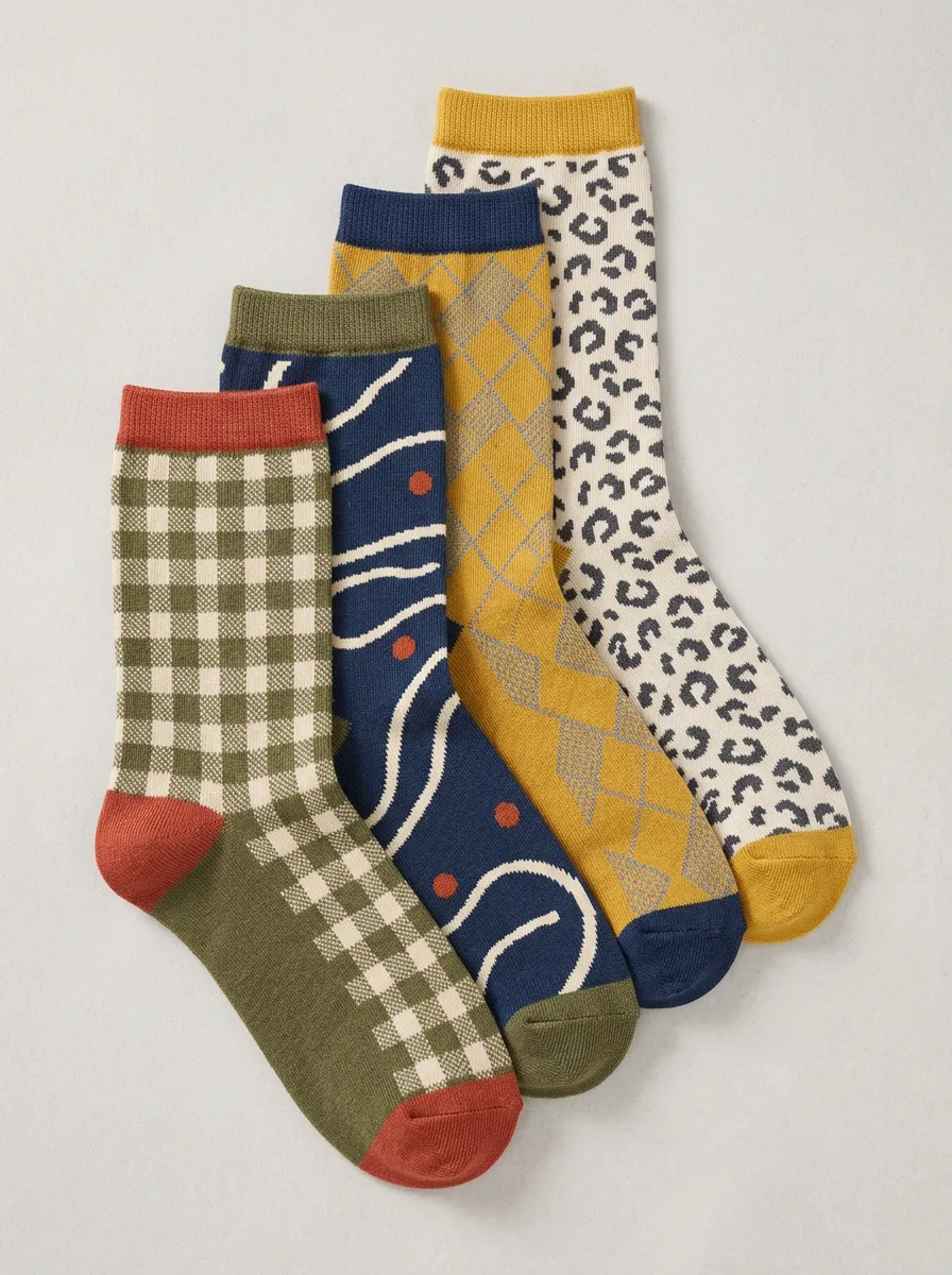 Women's Simple Four Pair Socks