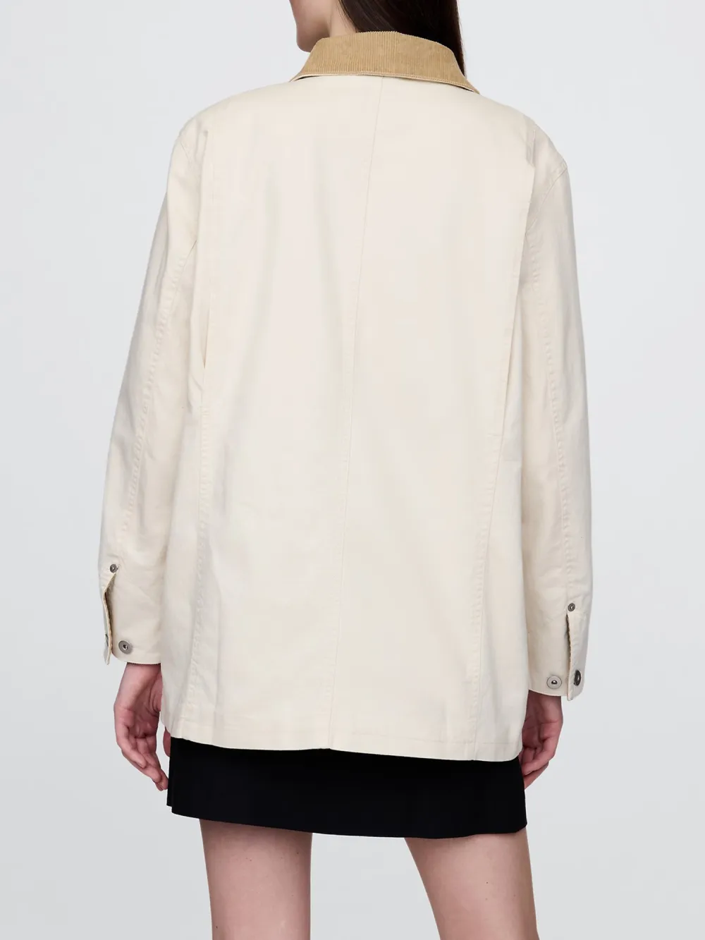 Corduroy Patchwork Collar Jacket