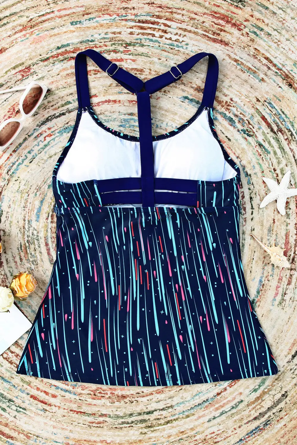Swimwear Paisley Floral Camouflage Print Boho Tankini Top
