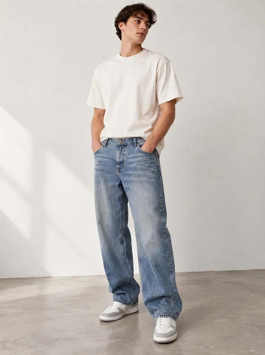 Men's Relaxed Loose Loose Fit Jeans