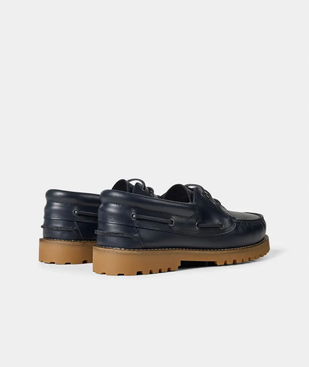 Refined Leather Boat Shoes