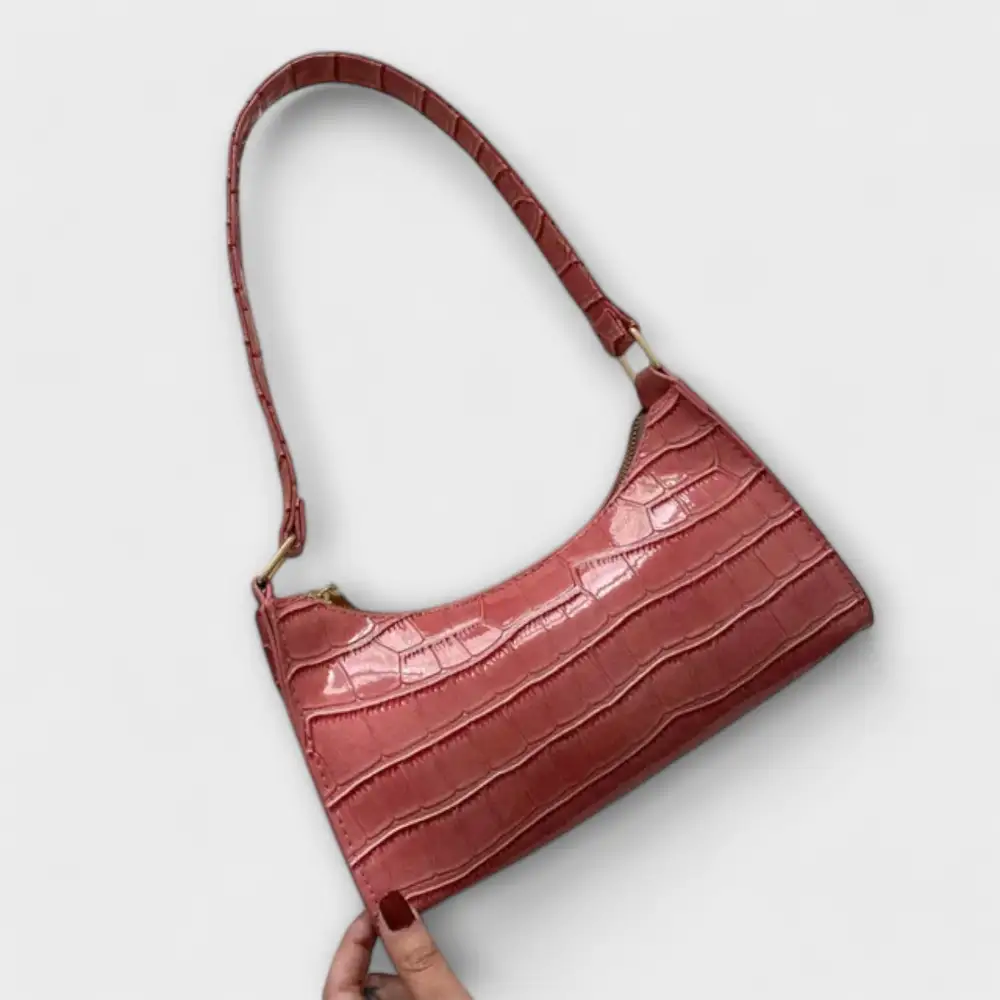 Flat Base Leather Handbag