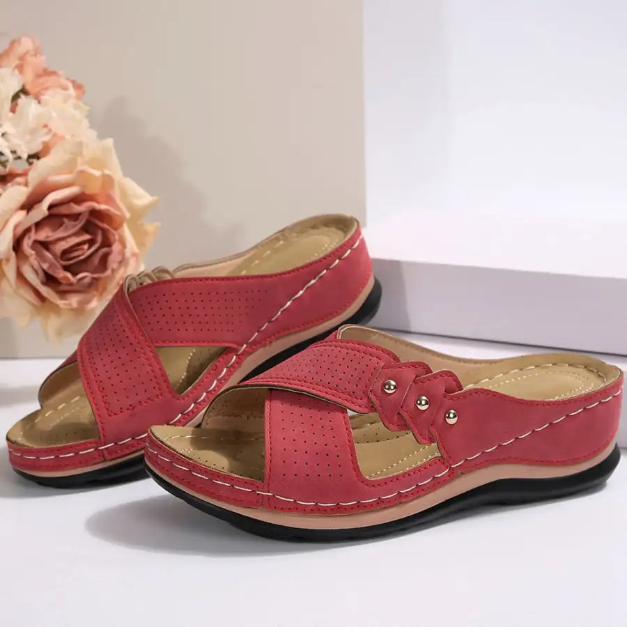 Relaxed Open Toe Platform Sandals