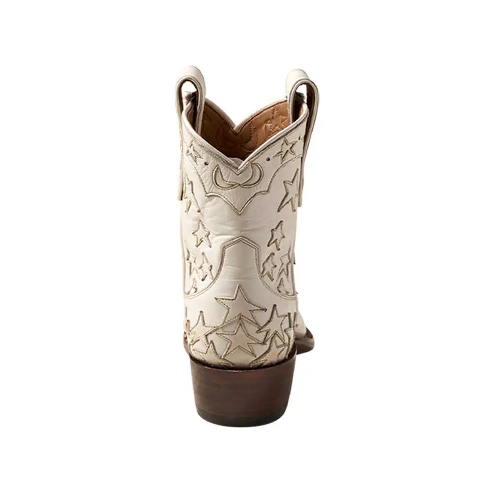 Faux-Leather Snip-Toe Chunky-Heel Platform Western Boots