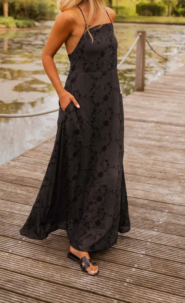 Square Neck Strappy Maxi Dress