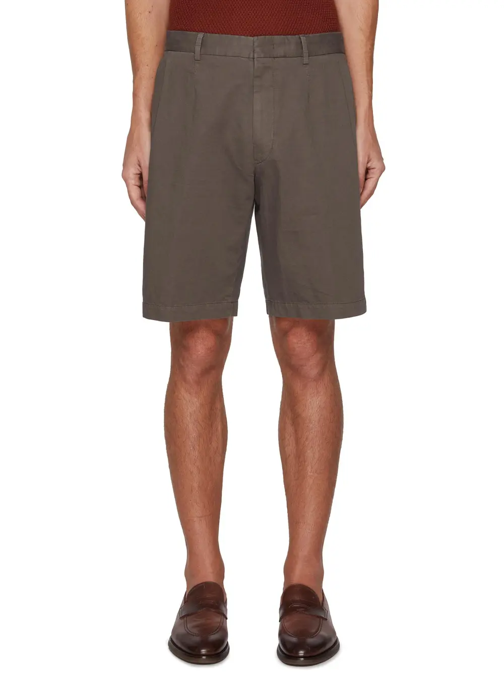 Casual Loose Breathable Dark Brown Shorts