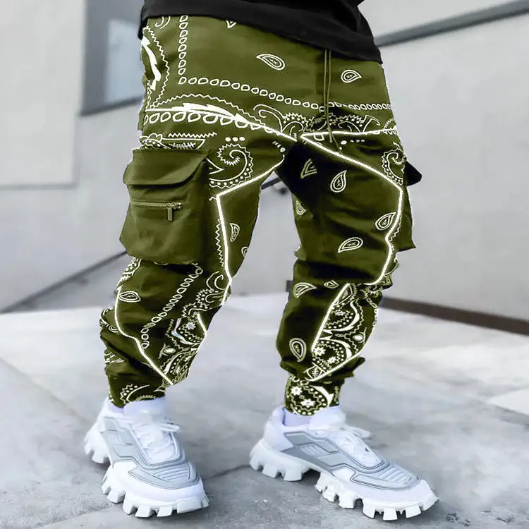 Men's  Bandana Cargo Pants Cargo Pants