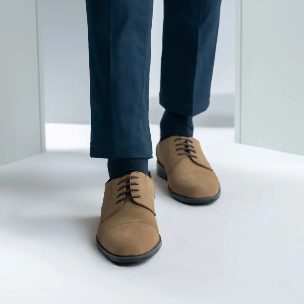 Brown Nubuck Leather Loafers