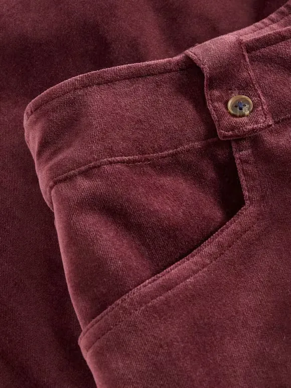 Cropped Velvet Trouser