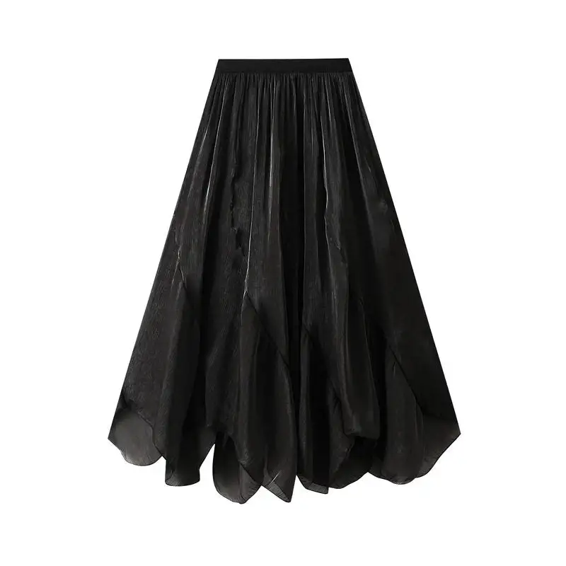 Tailored Irregular Patchwork High Waist Skirt
