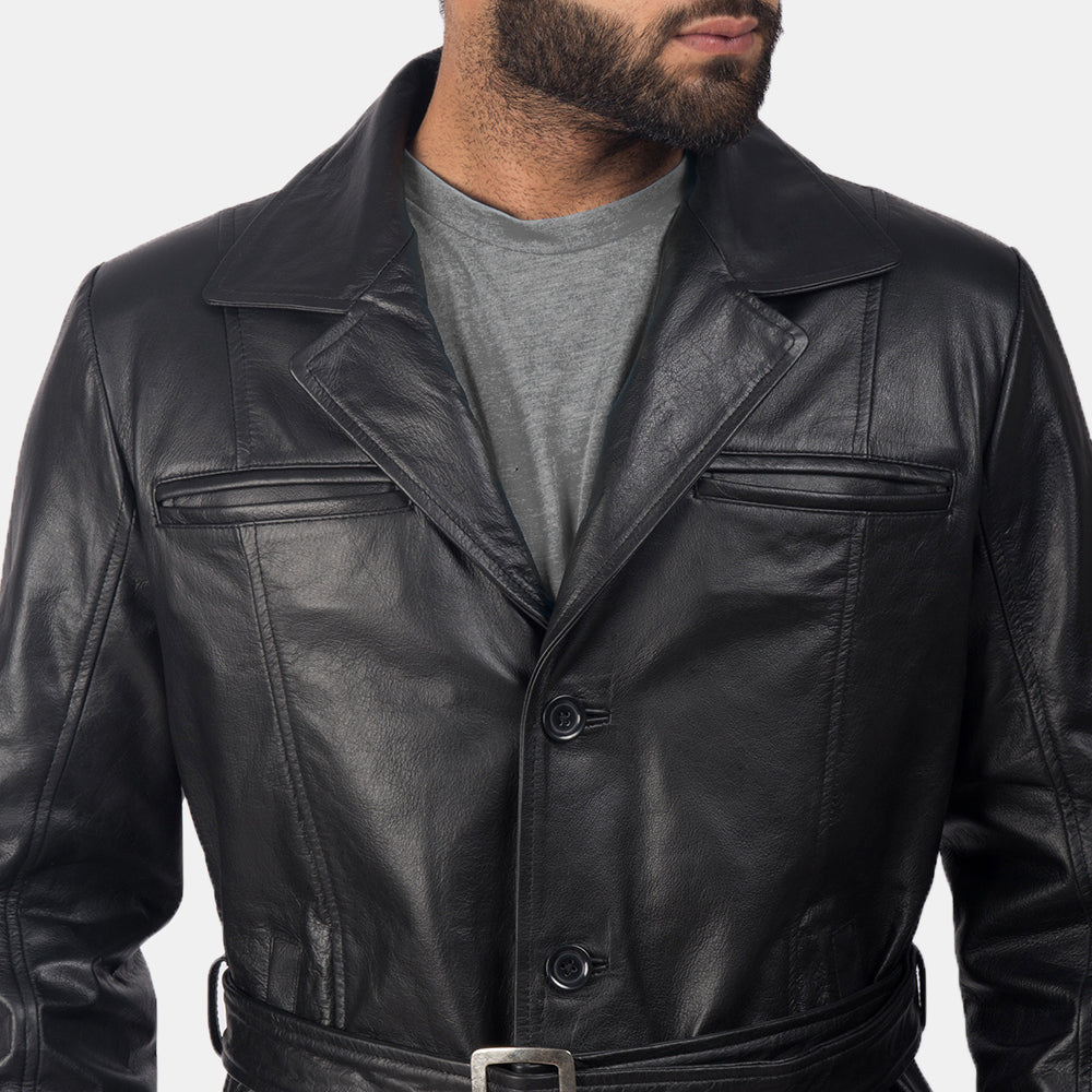 Men's Refined Leather Coat