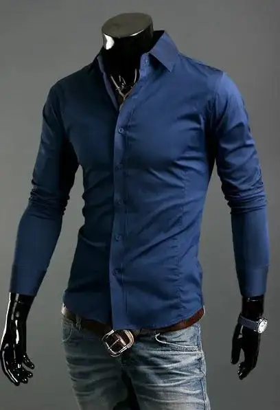 Long Sleeve Slim Fit Business Casual Shirt