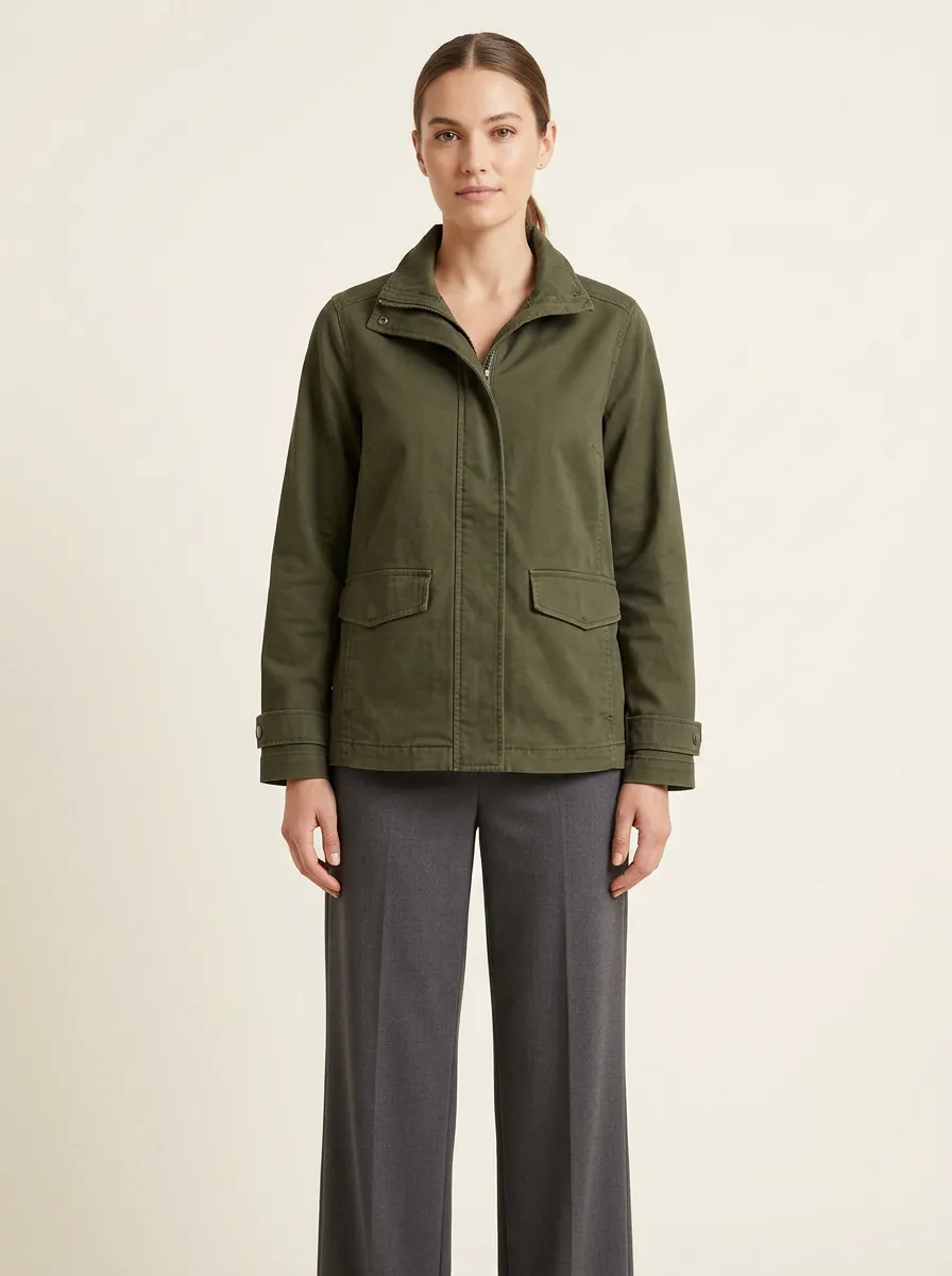 Women's Casual Utility Printed Jacket