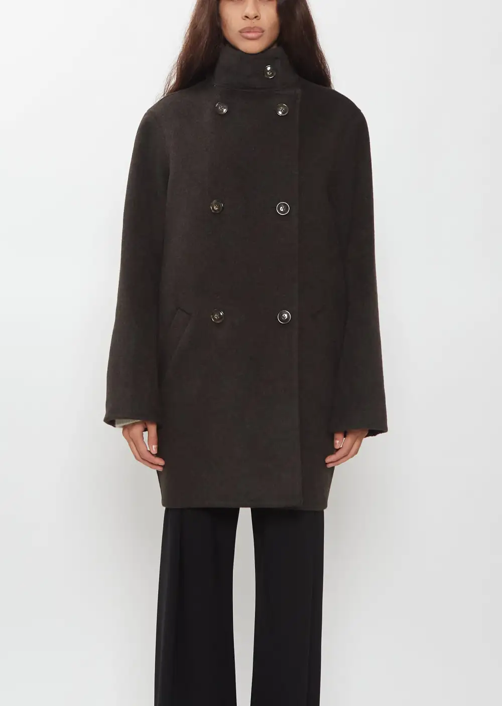Women's Cashmere Peacoat Double Breasted Coat