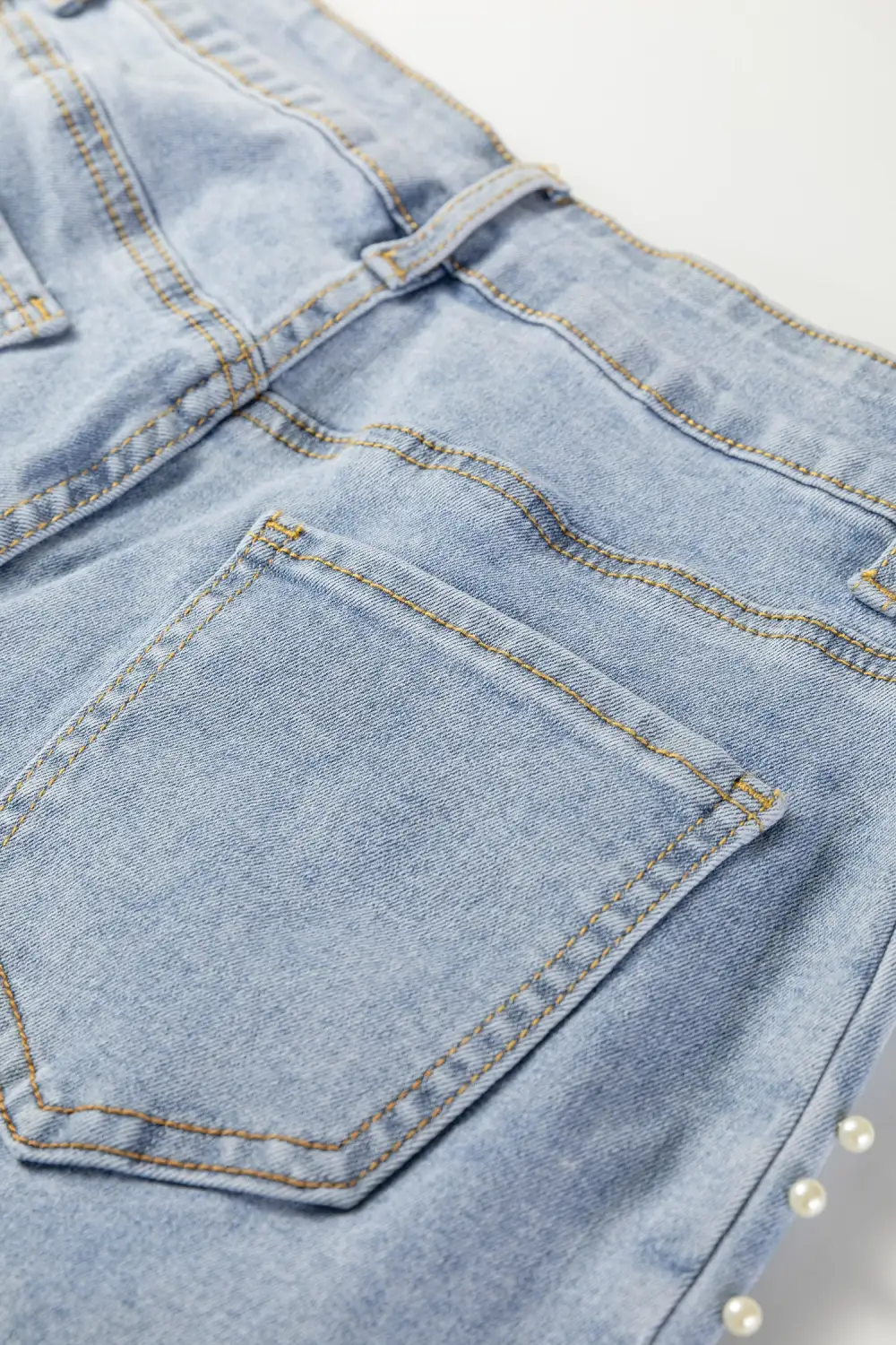 Cuffed Hem Comfy Denim Jeans