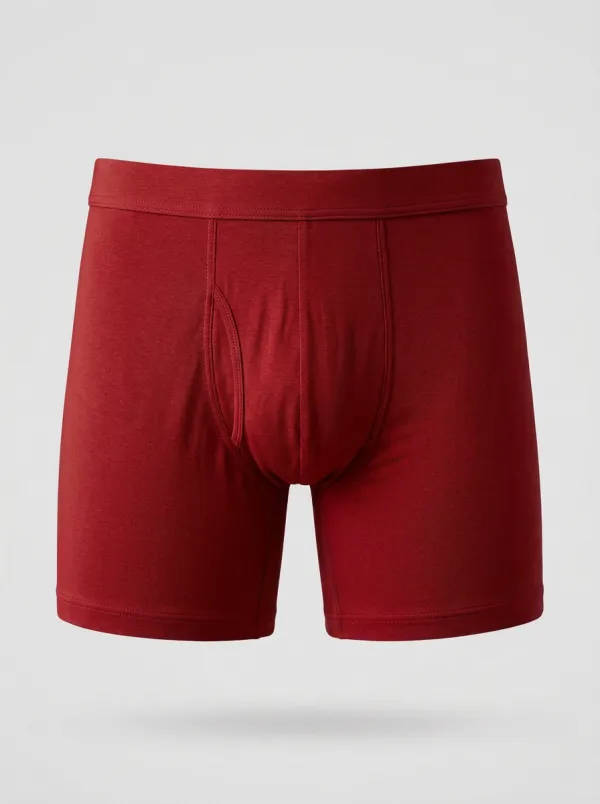 Men's Solid Grey Minimalist Printed Boxer Briefs
