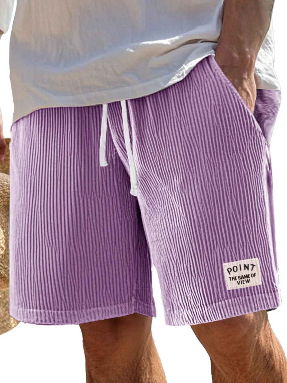 Ribbed Knit Pocket Shorts
