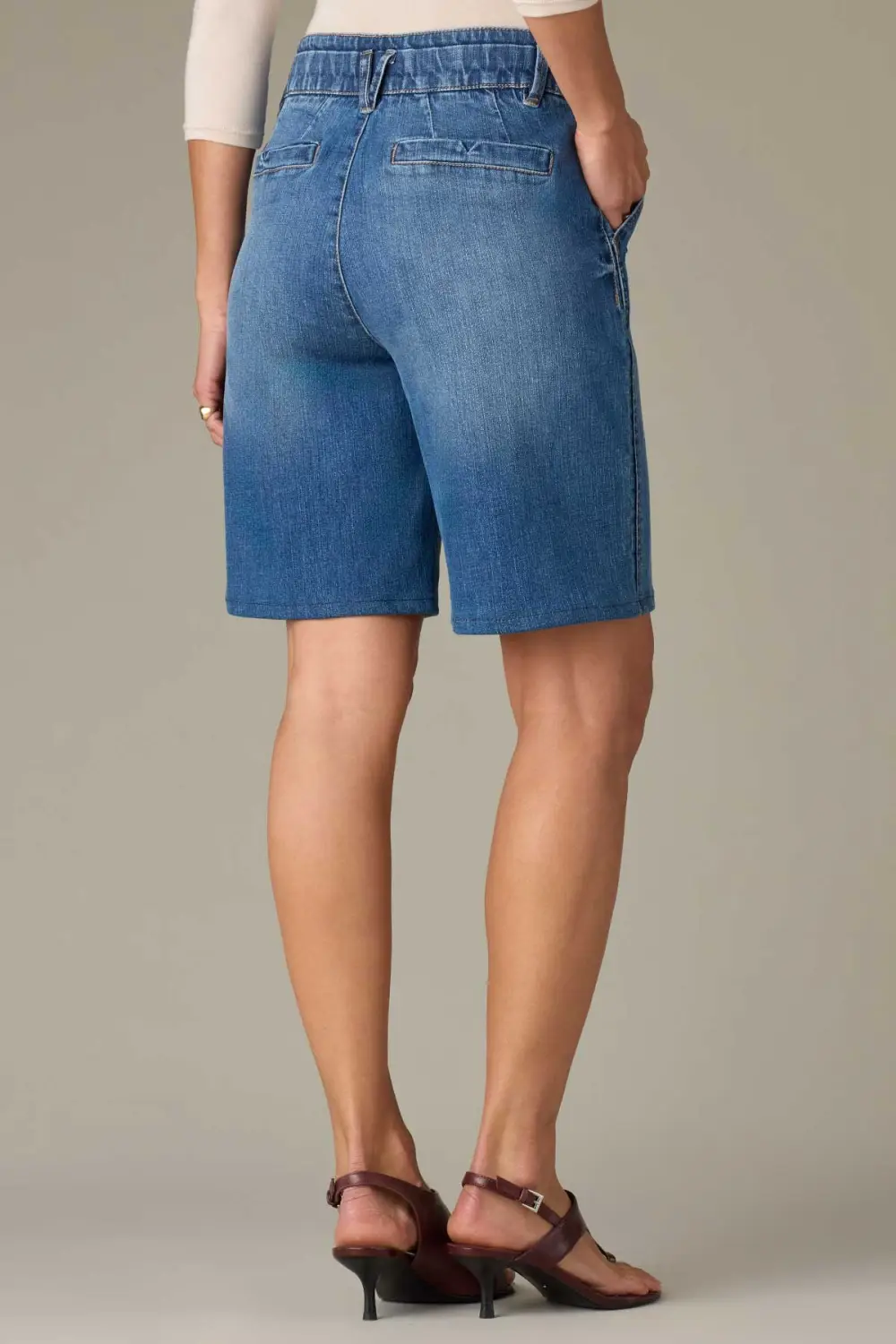 Double Waistband Petite Bermuda Trouser Shorts