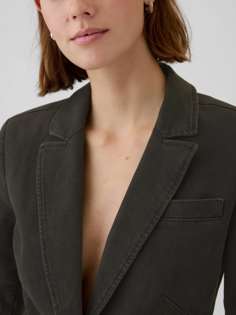 Flip Collar Denim Jacket
